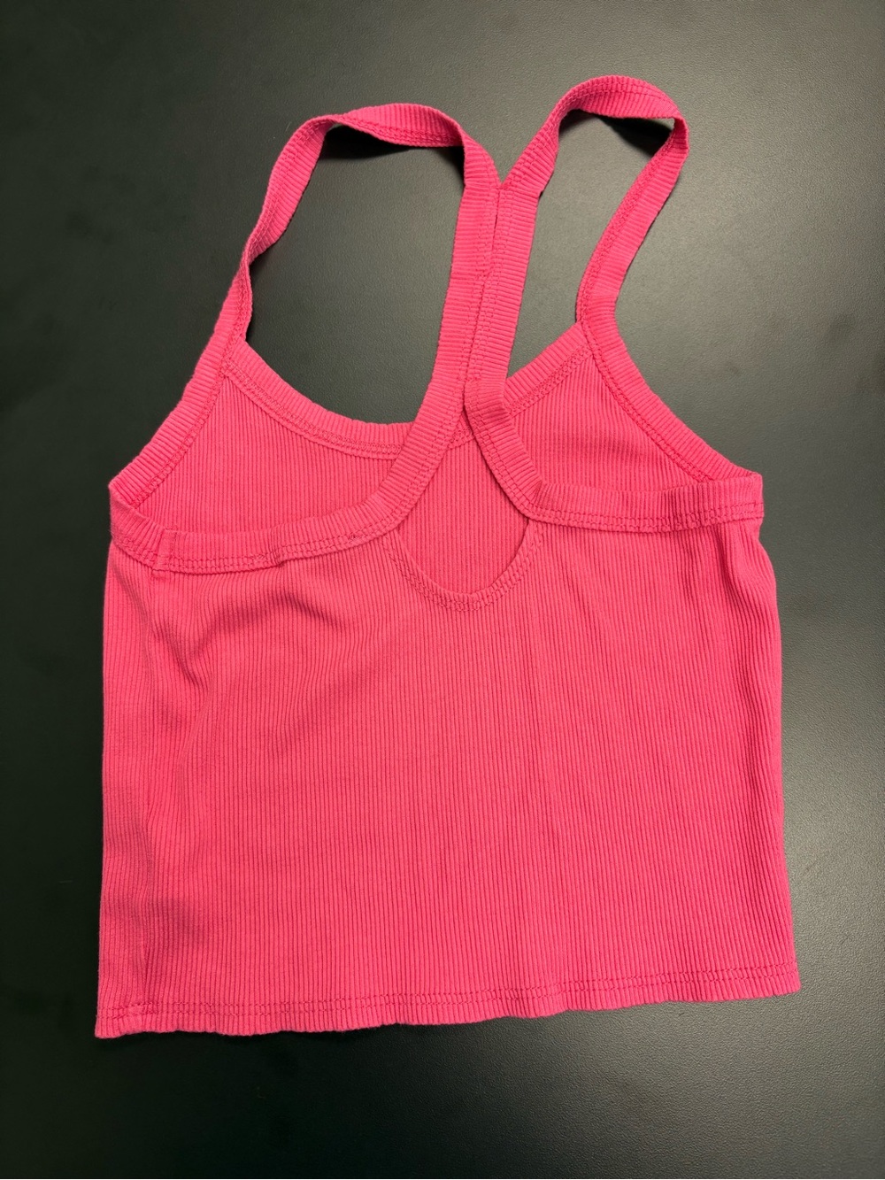Altar'd State Hot Pink Ribbed Racerback Tank - Picture 2 of 3